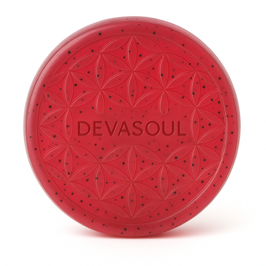 Rose + Hibiscus Aura Glow Soap | Devasoul Radiance Bar with Glycerin & Aloe