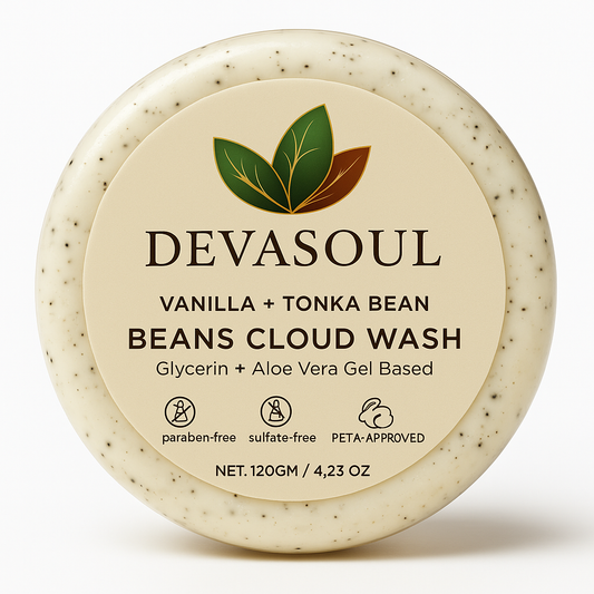 Vanilla + Tonka Bean Cloud Wash Soap | Devasoul Gentle Glycerin Bar