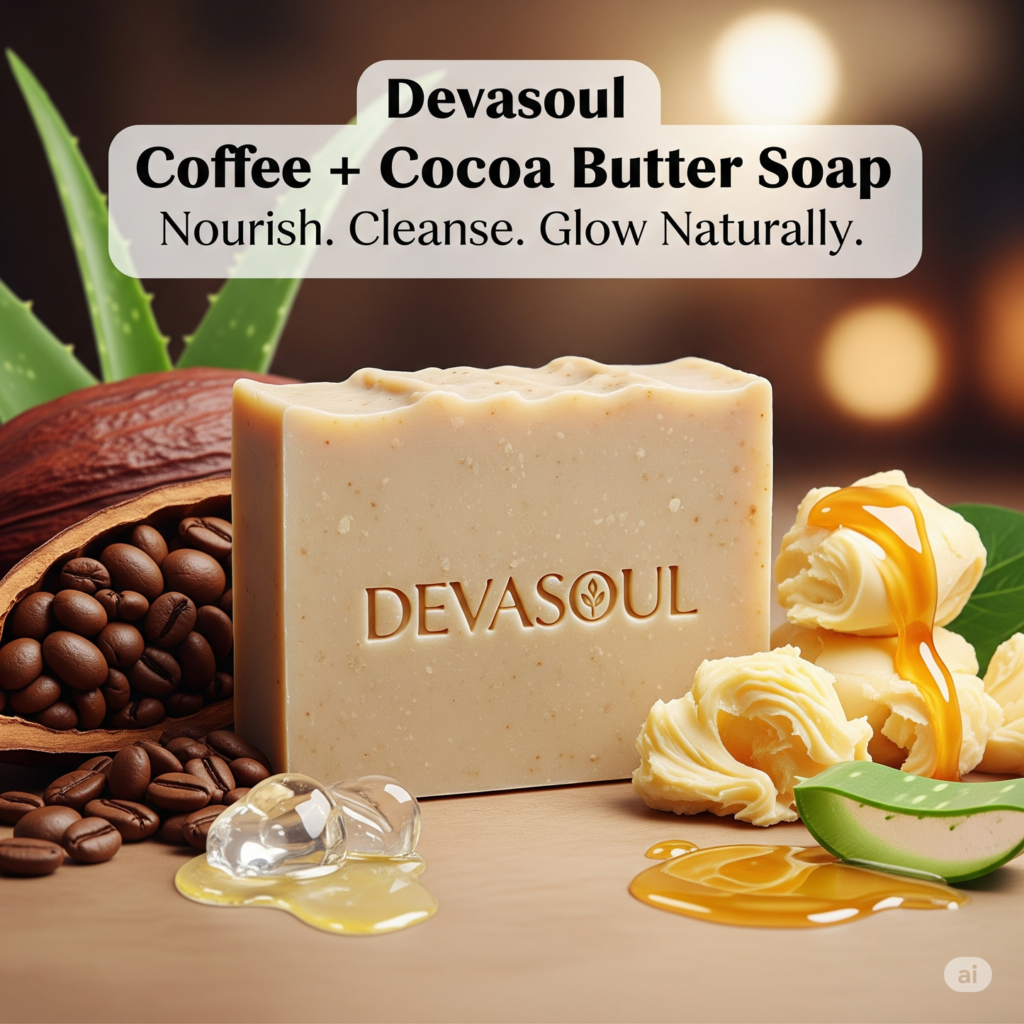 Coffee Cocoa Butter Soap – Devasoul Nourishing Bar