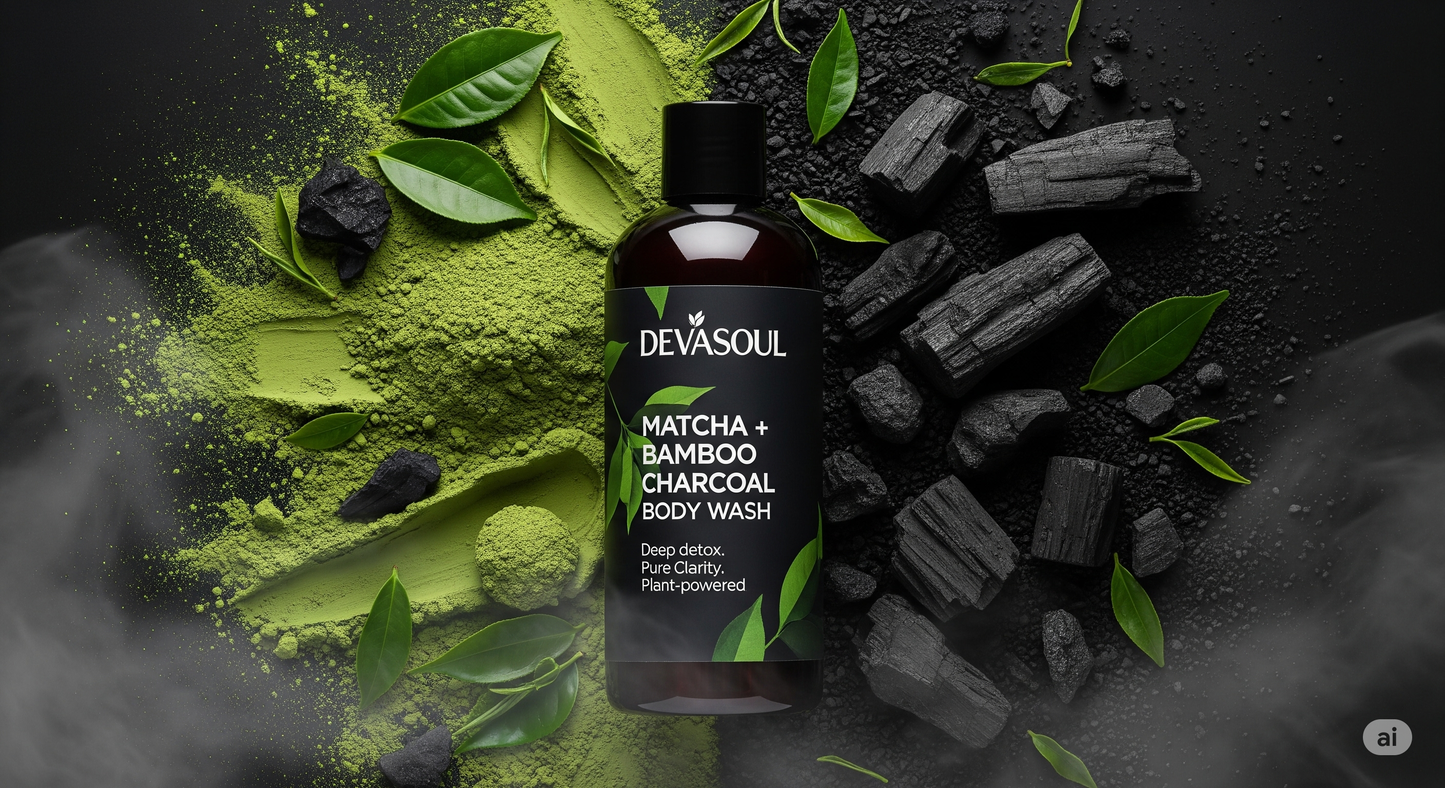 Matcha Bamboo Charcoal Body Wash – Devasoul Detox Cleanse