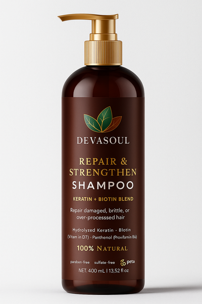 Repair & Strengthen Shampoo with Keratin & Biotin | Devasoul Hair Care