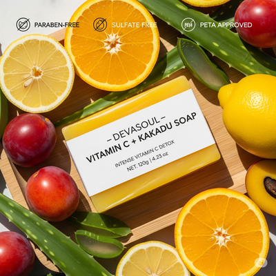 Vitamin C + Kakadu Plum Soap | Devasoul Brightening Body Bar with Aloe & Glycerin